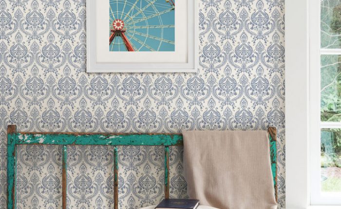 wallpapered wall from Kismet book