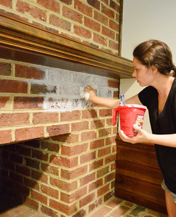 Whitewashing brick