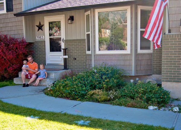 July 4th decor on exterior