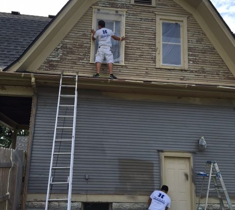 painting the exterior of a house