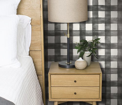 buffalo check wallpaper Magnolia Home