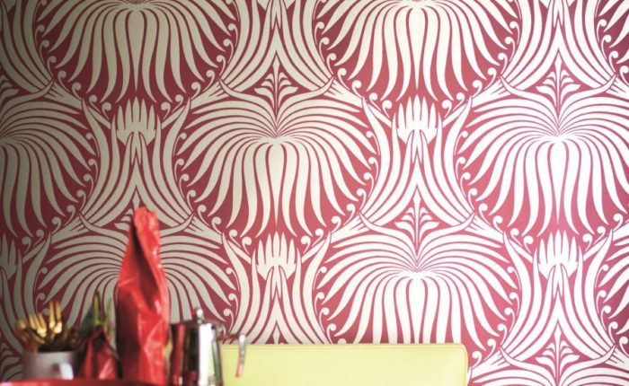 Metallic wallpaper by Farrow & Ball