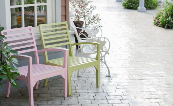 Painted patio furniture