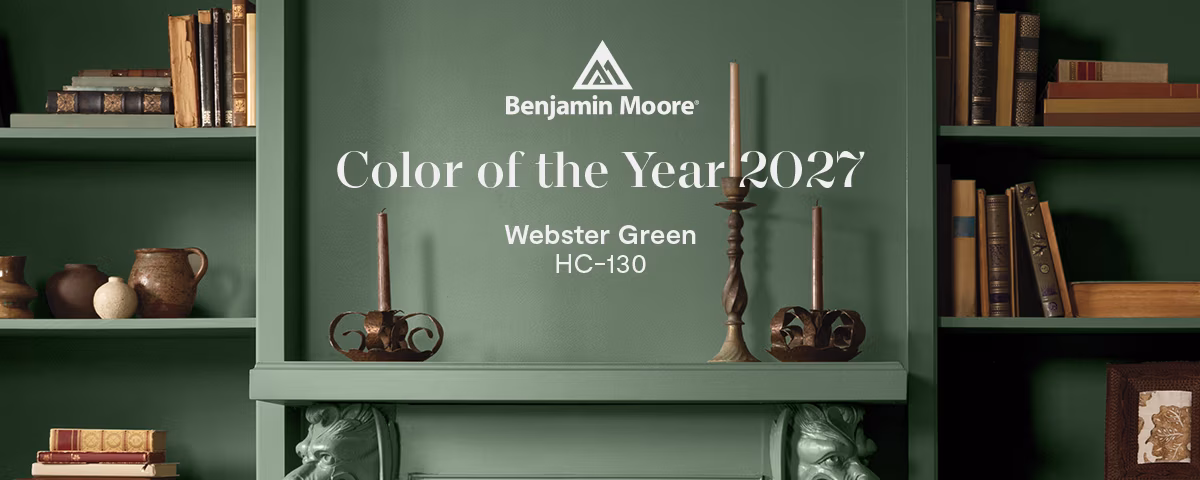 Benjamin Moore's COTY 2027 Webster Green HC-130 Big Banner